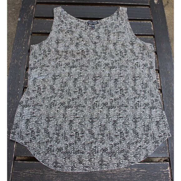 Eileen Fisher - Silk Crepe de Chine Roadster Print Tank, Black, Med - Picture 3 of 9